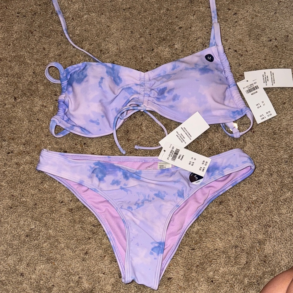 Hollister Purple Tie-Dye Bikini Set